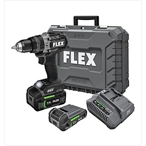 FLEX 24V 1/2-In. 2-Speed Hammer Drill With Turbo Mode Kit