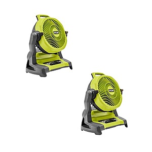 Ryobi ONE+ 18V Cordless 7-1/2 in. Bucket Top Misting Fan 2-Pack (Tools Only) [NEW 2023 MODEL] $99 @ Home Depot