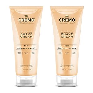 Cremo Products: 2-Pack 6-Oz Women's Moisturizing Shave Cream (Coconut Mango) $4.90 w/ Subscribe & Save & More