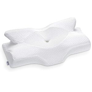 Elviros Cervical Memory Foam Pillow, Contour Pillows for Neck and Shoulder Pain, Ergonomic Orthopedic Sleeping Neck Contoured Support Pillow $15.49