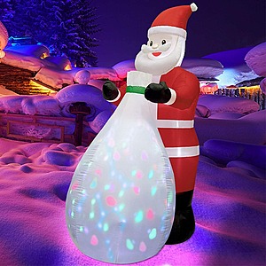 8' Twinkle Star Inflatable Lighted Santa Claus w/ Gift Bag Christmas Yard Decoration $21 + Free Shipping w/ Prime or on Orders $25+