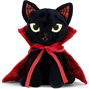 Plushible Halloween Black Vampire Cat Plushie (Viktor) Stuffed Animal Decoration $11 & More + Free Shipping w/ Prime or on Orders $25+