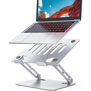 HUANUO Adjustable Portable Laptop Stand for up to 17” Laptops (Silver) $12.24 + Free Shipping w/ Prime or on Orders $25+