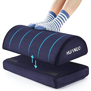 HUANUO Double Layer Adjustable Foot Rest w/ 2 Covers (Blue) $19.45 + Free Shipping