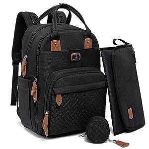 Dikaslon Diaper Bag Backpack w/ Changing Pad, Pacifier Case, & Stroller Straps (Various Colors) $21 + Free Shipping w/ Prime or on orders $25+