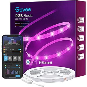 25 FT RGB Govee LED Bluetooth Strip Lights $10 + Free Shipping w/ Prime or Orders +$25