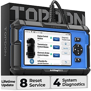 TOPDON ArtiDiag600 S OBD2 Scanner Diagnostic Tool w/ ABS Bleeding, SRS, Transmission, Engine Diagnostics & 8 Reset Services $176 + Free Shipping