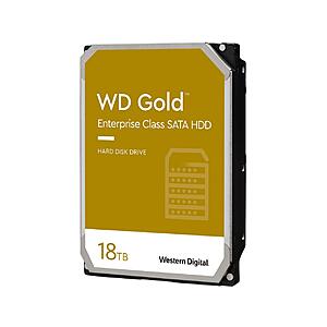 18TB Western Digital WD Gold Enterprise Class 3.5" 7200 RPM Hard Disk Drive $300 + Free Shipping
