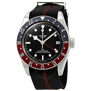 TUDOR Black Bay Automatic Black Dial Pepsi Bezel Men's Watch $3195 & More + Free Shipping
