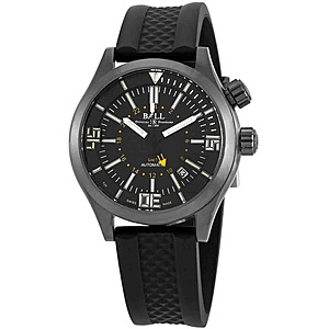 Ball Men's Automatic Watch Engineer Master II GMT 300 Meter WR Diver Black Strap $1049 + Free Shipping