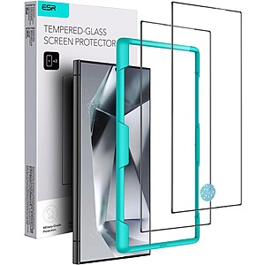 2-Pack ESR Samsung Galaxy S24 Ultra Tempered Glass Screen Protectors $4.94, S24 Black Kickstand Case w/ 3 Stand Modes $11 & More + FS w/ Prime