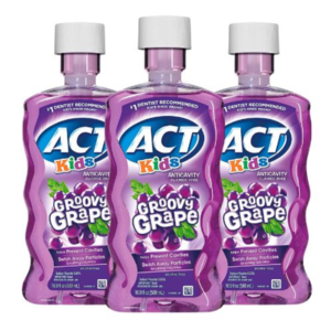 16.9-Oz ACT Kids Anticavity Fluoride Mouthwash (Groovy Grape) 3 for $7.75 w/ Subscribe & Save