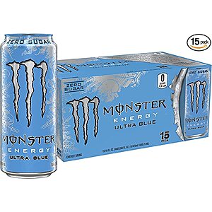 15-Pk 16oz Monster Energy Drinks (Various Flavors, Sugar-Free or Energy + Juice) $17.25 w/ Subscribe & Save