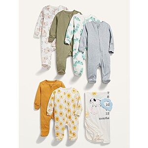 8-Piece Old Navy Baby Boys' or Baby Girls' Grow-With-Me Milestone Layette Gift Set w/ 6 Footed Bodysuits $14.23 + Free Shipping $25+