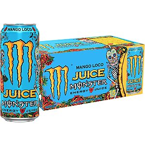 15-Pk 16-Oz Monster Energy Juice (Mango Loco) $15.66, 12-Pk 16-Oz Reign Energy Drink (Tropical Storm) $16.90 w/ S&S &More + F/S w/ Prime or $35+