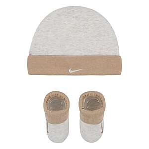 Nike Baby Boys' or Girls': Newborn Swoosh Hat & Booties Set (Various) $7.50, Nike Essentials Sleep & Play PJs (Various) $9 + F/S on $25+