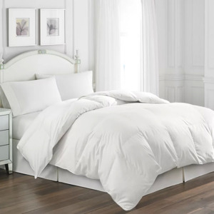 Hotel Suite White Goose Feather & Down Comforter (King) + $15 Kohl's Cash + Oversized Plush Throw + 2 Pillows $49.56 + F/S