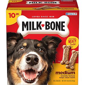 10-Lbs Milk-Bone Original Dog Treats Biscuits (Medium or Large) $8.24 w/ S&S + Free Shipping w/ Prime or on $25+