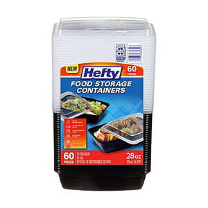 Sam's Club: 30-Count 28-Oz Hefty Food Storage Containers w/ Lids $6 ($0.20 Each) + Free Shipping for Plus Members
