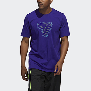 adidas Men's Trae Graphic Tee: Collegiate Purple (S-XL) or Black (S,M,XL,2XL) $9 & More + Free Shipping