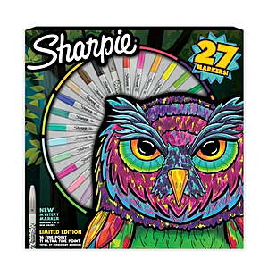 27-Ct Sharpie Permanent Markers Spinner Pack (16 Fine Point + 11 Ultra-Fine) $9.97 ($0.37/EA)+ Free S&H w/ Walmart+ or $35+