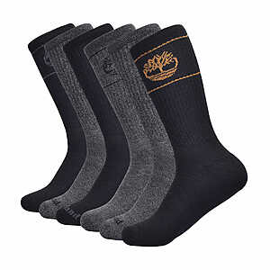 Costco Members: 6-Pair Timberland Men's Cushioned Crew Socks (Sizes 6-12) from 2 for $14 + Free Shipping