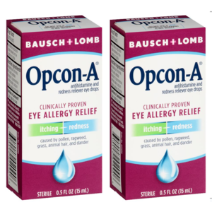 0.5-Oz Bausch + Lomb Opcon-A Itching & Redness Reliever Eye Drops 2 for $3.31 ($1.66 Each) + Free Store Pickup at Walgreens $10+