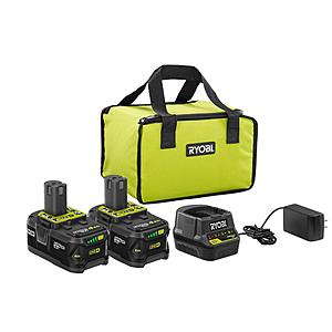 Purchase RYOBI High Capacity 4.0 Ah Battery (2-Pack) Starter Kit Get a Free Tool - Home Depot $99
