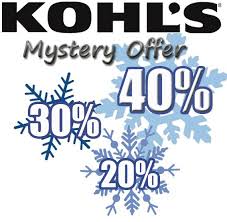 Kohl's Mystery Savings Coupon: 40% 30% or 20% on 02/19