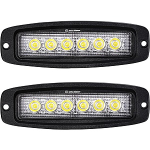 YITAMOTOR 2-Pack 7" Single Row LED Light Bars for Autos $10 + Free Shipping