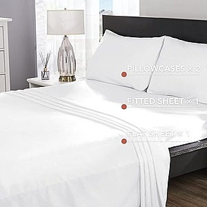 4-Piece Deconovo Deep Pocket Microfiber Sheet Sets (1 Fitted Sheet, 1 Flat Sheet, 2 Pillowcases) from $9.87 + Free Shipping w/ Prime or $35+ orders