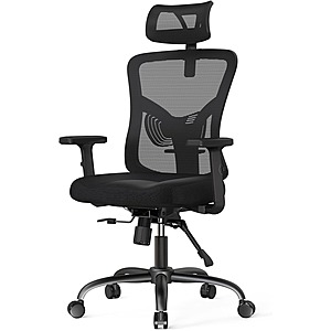 Noblewell Office Desk Chair w/ 2'' Adjustable Lumbar Support $68.90 + Free Shipping