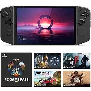 512GB Lenovo Legion Go Handheld + 3-Month Xbox PC Game Pass (Digital Delivery) $650 & More + Free Shipping