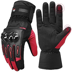 Kemimoto Unisex Winter Motorcycle Gloves or Waterproof Touchscreen Ski/Snowboard Gloves $13.90 + Free Shipping
