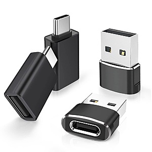 4-Pack Elebase USB-to-USB Adapters (2x USB-C to USB-A, 2x USB-A to USB-C) $4.00 & More + Free Shipping w/ Prime or $35+ orders