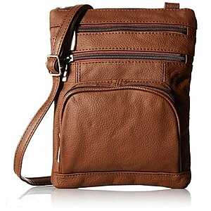 Super Soft Leather-Crossbody Bag (Brown) $10 + Free Shipping
