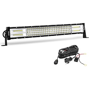 OEDRO 22" Curved 520W LED Light Bar (Quad Row) w/ Wiring Harness & Adjustable Mount $28.13 + Free Shipping