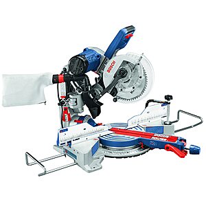 BOSCH CM10GD Compact Miter Saw - 15 Amp Corded 10 In. Dual-Bevel Sliding Glide Miter Saw with 60-Tooth Carbide Saw Blade, Blue $439 at Amazon