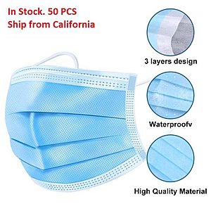 Disposable 3-Ply Face Mask 50PCS - $20 (AC), $100+ F/S.
