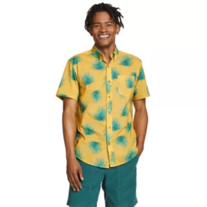 Eddie Bauer Men's Baja Short-Sleeve Shirt Print (Topaz) $16 + Free Shipping on $100+