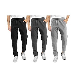 **Today Only** 3-Pack Men's & Women's Fleece Jogger Lounge Pants (various) $15 + Free Shipping w/ Prime