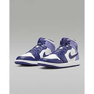 Air Jordan 1 Mid Men's Shoes (Sky J Purple/White/Sky J Light) $93.75 via Nike App + Free S/H
