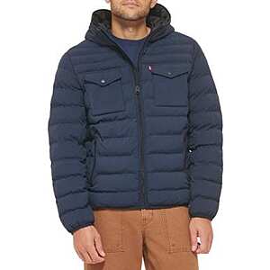 Levi's: Men's Quilted Hooded Puffer Jacket (Various), Men's Faux Sherling Trucker (Black or Brown) & More $105 + Free Shipping