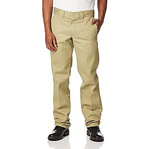 Dickies Men's Slim Straight Work Pants (Khaki, Select Sizes) $11.45