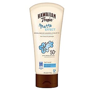 6-Oz Hawaiian Tropic Matte Effect SPF 50+ Sunscreen Lotion $5.25 w/ S&S + Free Shipping w/ Prime or on $25+