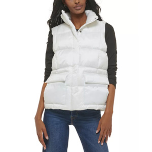 Levi's Women's Box-Quilted Puffer Vest (White or Emerald) $35 + Free Shipping