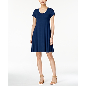 Style & Co Women's Short-Sleeve A-Line Dress (Ink, Select Sizes) $15.85 + Free Store Pickup at Macy's or FS on $25+