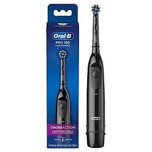 Oral-B Pro 100 CrossAction Battery Powered Electric Toothbrush (Black) $10 + Free Shipping w/ Prime or on $35+