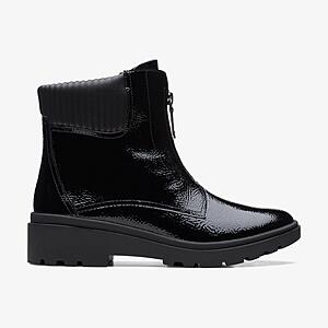Clarks Women's Calla Zip Boots (Black Crinkle Patent) $39.59 + Free Shipping