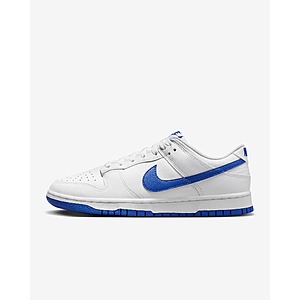 Nike Men's Dunk Low Retro Shoes (White/Hyper Royal) $68.98 + Free Shipping